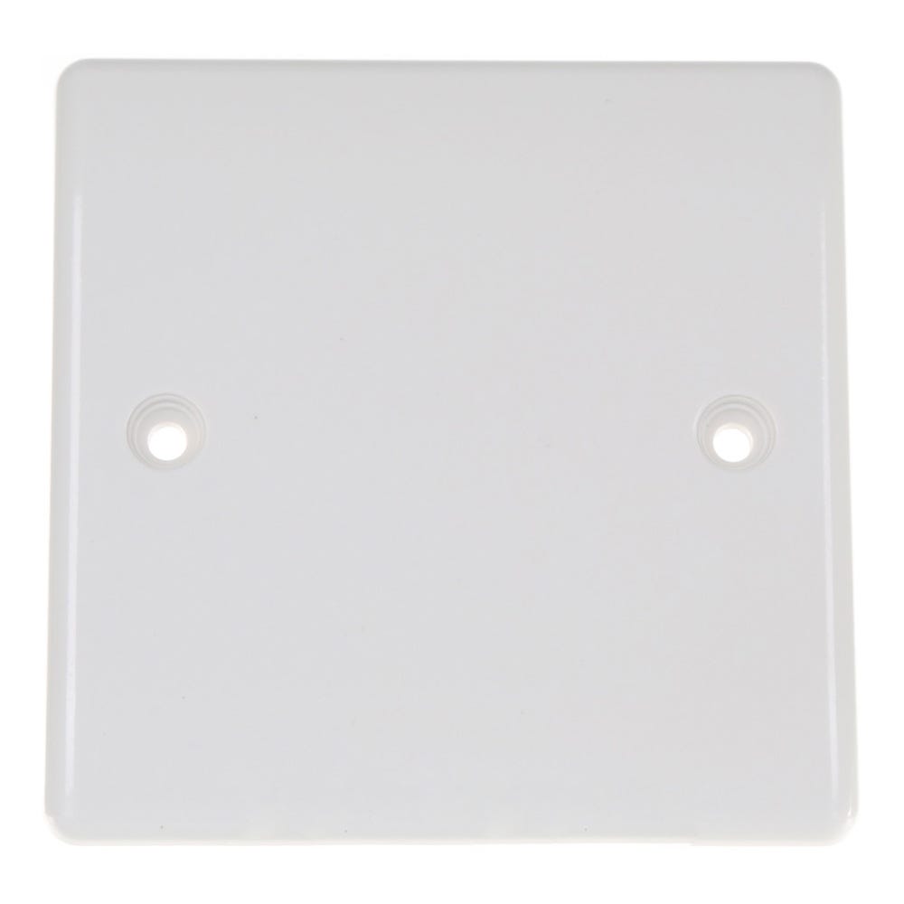 BG Nexus 894 1 Gang Blank Plate White Moulded Screw Cover Blanking Plate